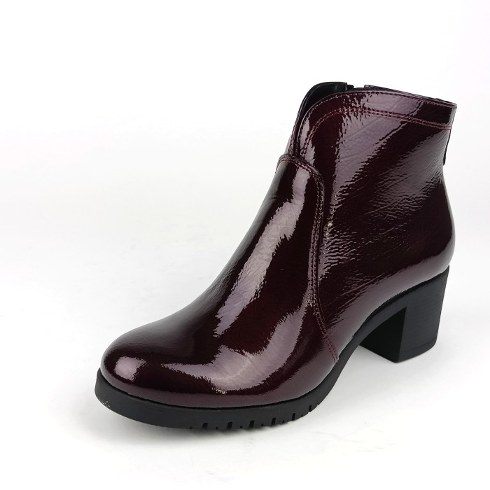 detail Dámské zimní boty na podpatku Barton 25174 vínové
