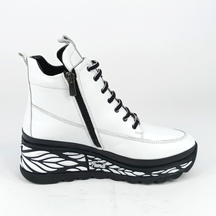 detail Dámské kotníkové zimní boty Guero P075-KS01 bílé