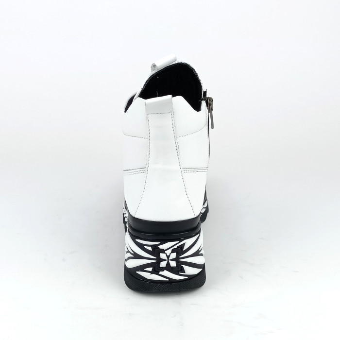 detail Dámské kotníkové zimní boty Guero P075-KS01 bílé