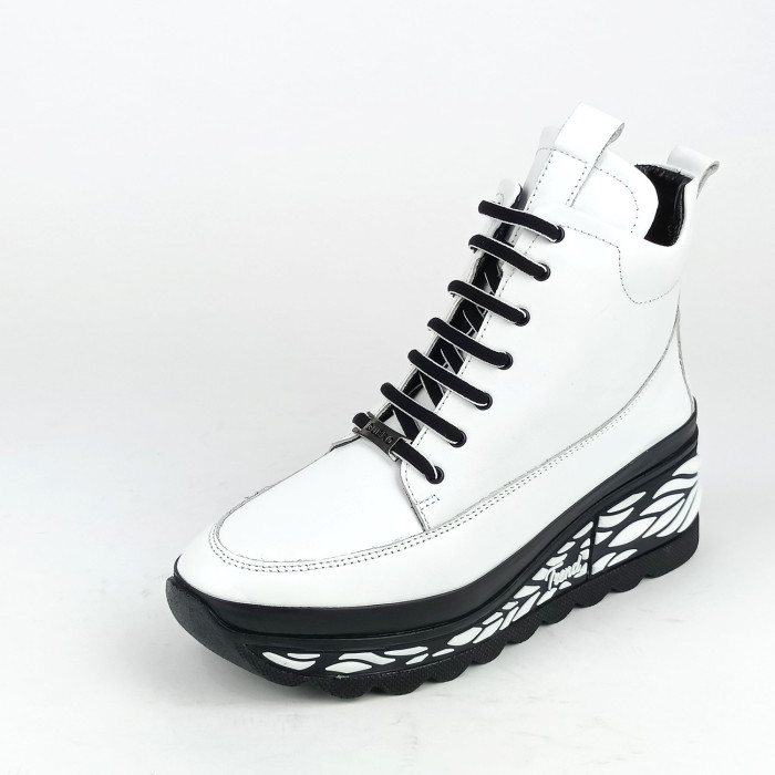 detail Dámské kotníkové zimní boty Guero P075-KS01 bílé