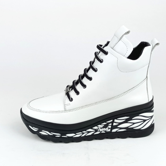 detail Dámské kotníkové zimní boty Guero P075-KS01 bílé