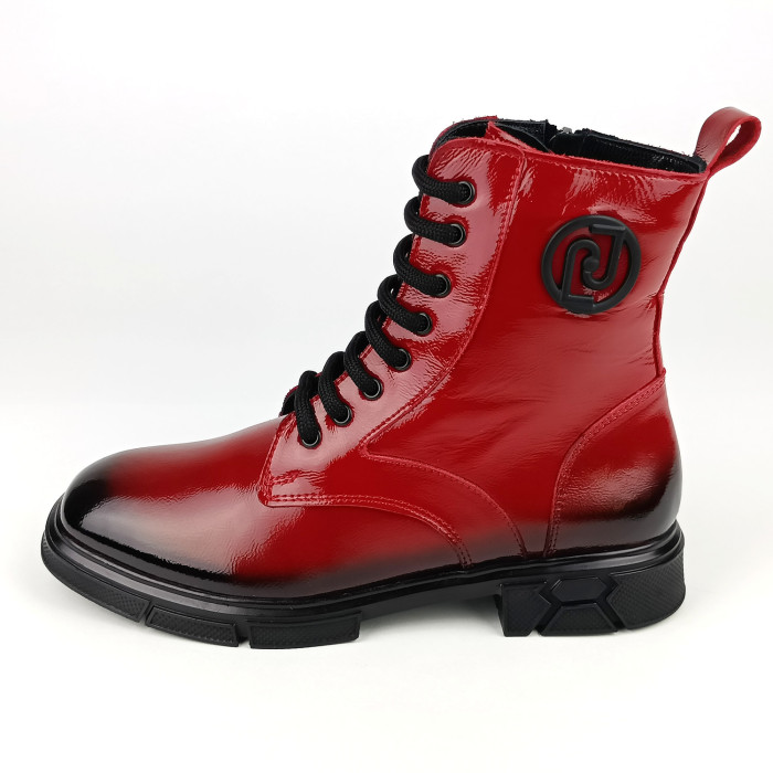 detail Dámské zimní boty na podpatku Guero G146-7152 50 červené