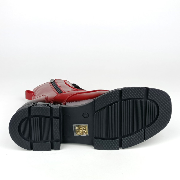 detail Dámské zimní boty na podpatku Guero G146-7152 50 červené