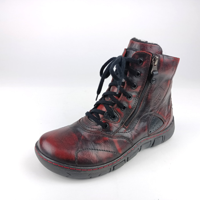 detail Dámské kotníkové zimní boty Kacper 4-0595 červené