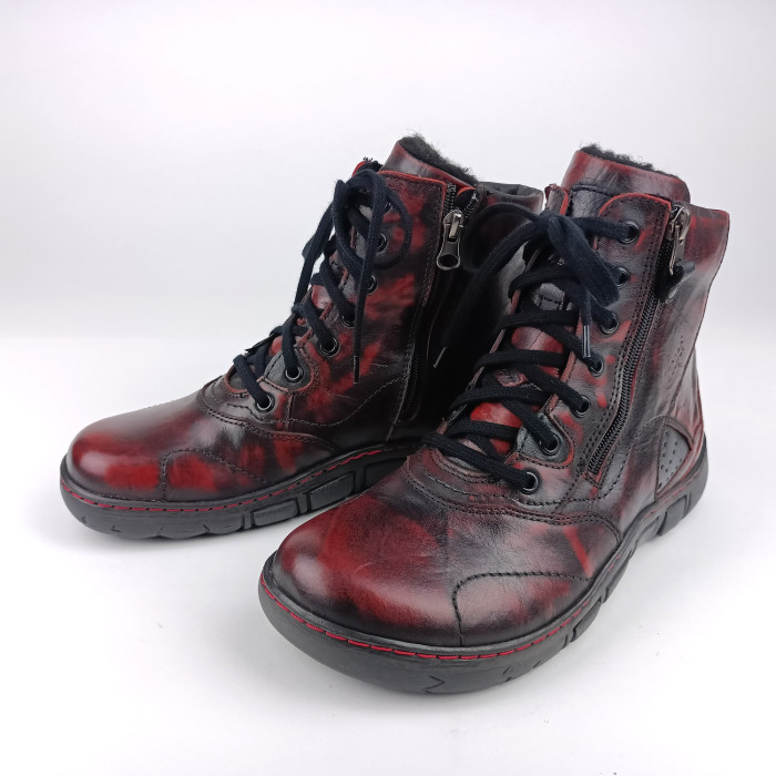 detail Dámské kotníkové zimní boty Kacper 4-0595 červené