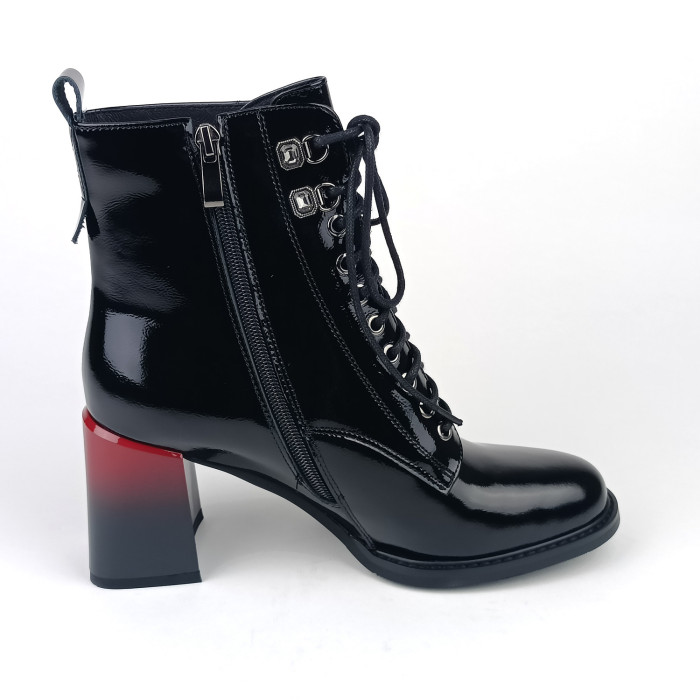 detail Dámské kotníkové boty na podpatku Ladies AZL2428 černé