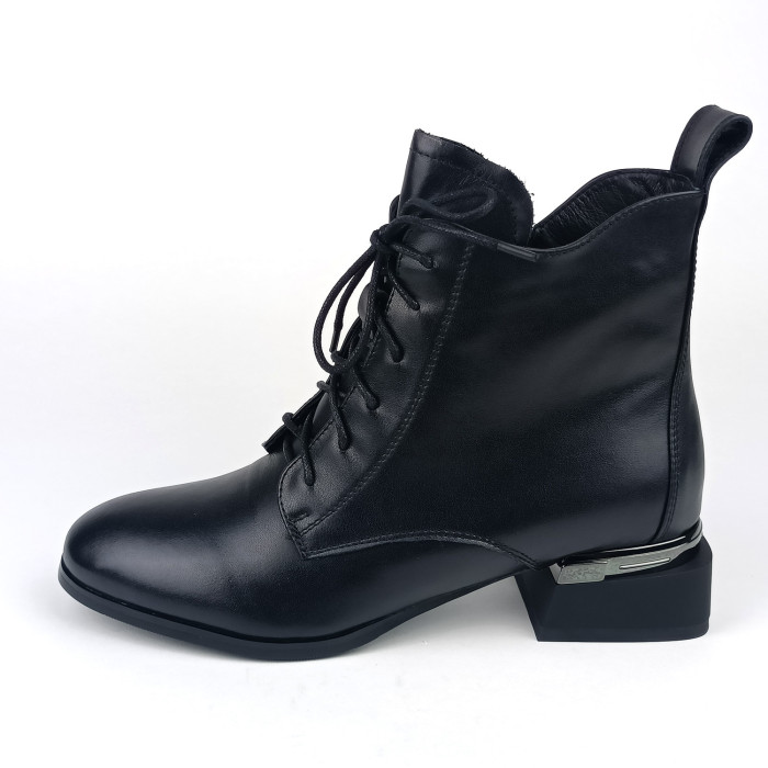 detail Dámské kotníkové boty na podpatku Ladies AZL2407 černé