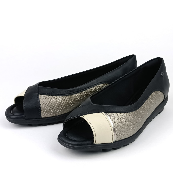 detail Dámské baleríny na klínku Piccadilly 112009-1 černé