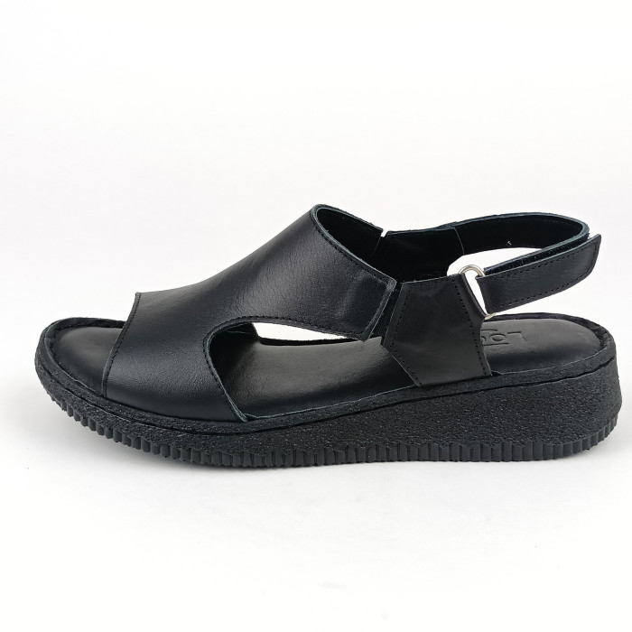 detail Dámské sandály na klínku Looke L1424 24 205 černé