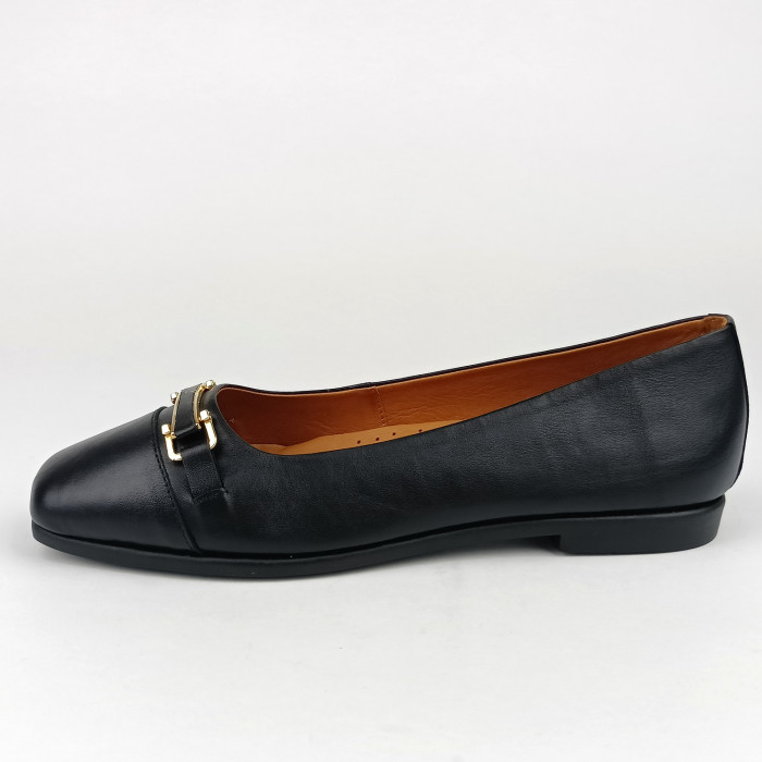 detail Dámské baleríny na podpatku Ladies 26140804 černé