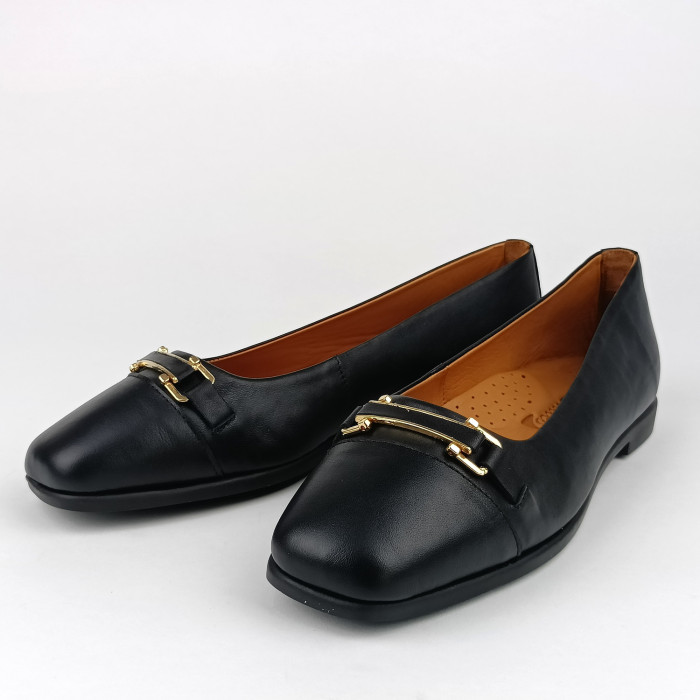 detail Dámské baleríny na podpatku Ladies 26140804 černé