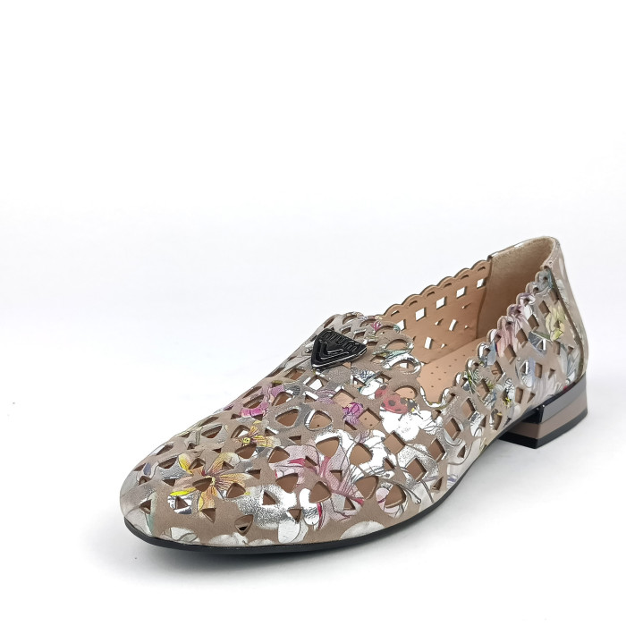 detail Dámské mokasíny na podpatku Guero G013-G400-T07 multicolor