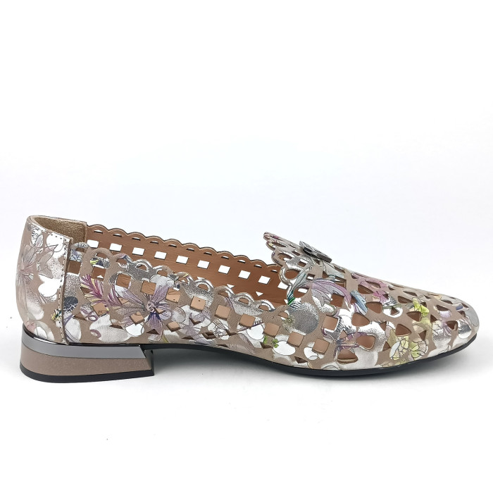 detail Dámské mokasíny na podpatku Guero G013-G400-T07 multicolor