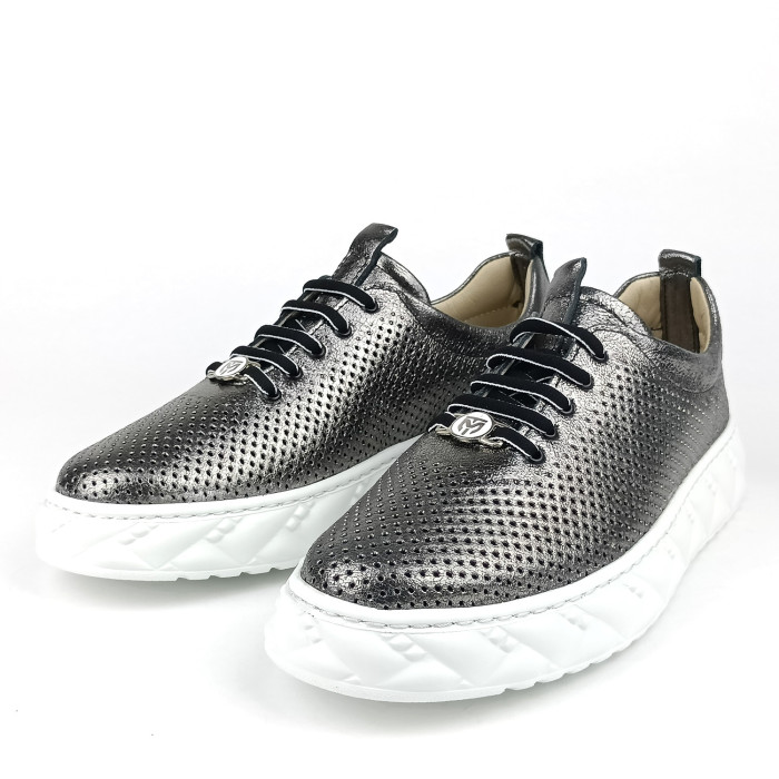 detail Dámské tenisky na platformě Guero G075-YZ5000 metalické