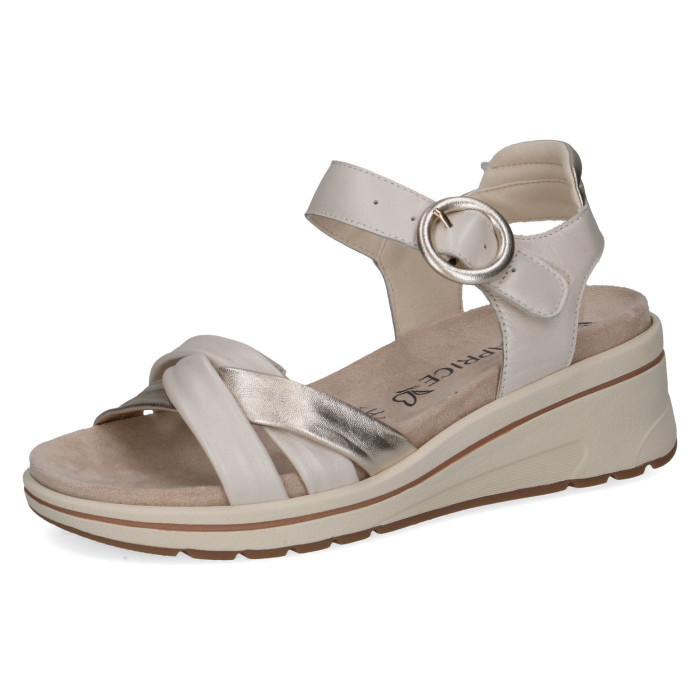 detail Dámské sandály na klínku Caprice 9-28304-46 156 bílé