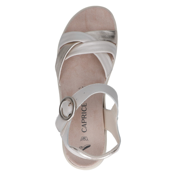 detail Dámské sandály na klínku Caprice 9-28304-46 156 bílé