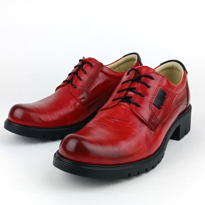 detail Dámské polobotky na podpatku Barton 2616 červené