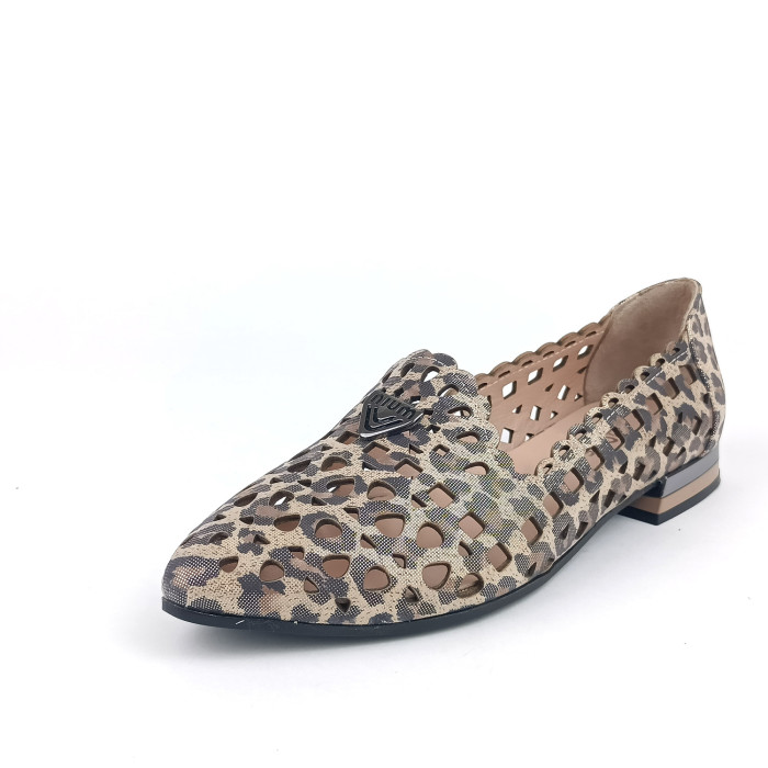 detail Dámské mokasíny na podpatku Guero G013-G355-T02 multicolor