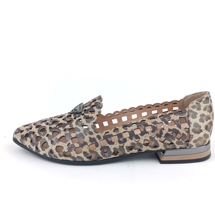 detail Dámské mokasíny na podpatku Guero G013-G355-T02 multicolor