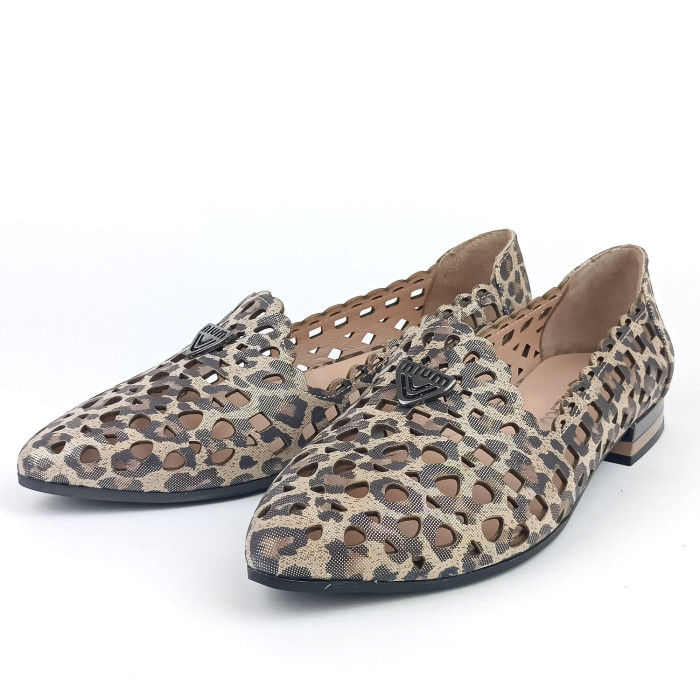 detail Dámské mokasíny na podpatku Guero G013-G355-T02 multicolor