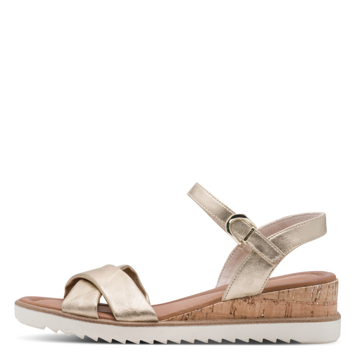 detail Dámské sandály na klínku Tamaris 1-28106-42 933 zlaté