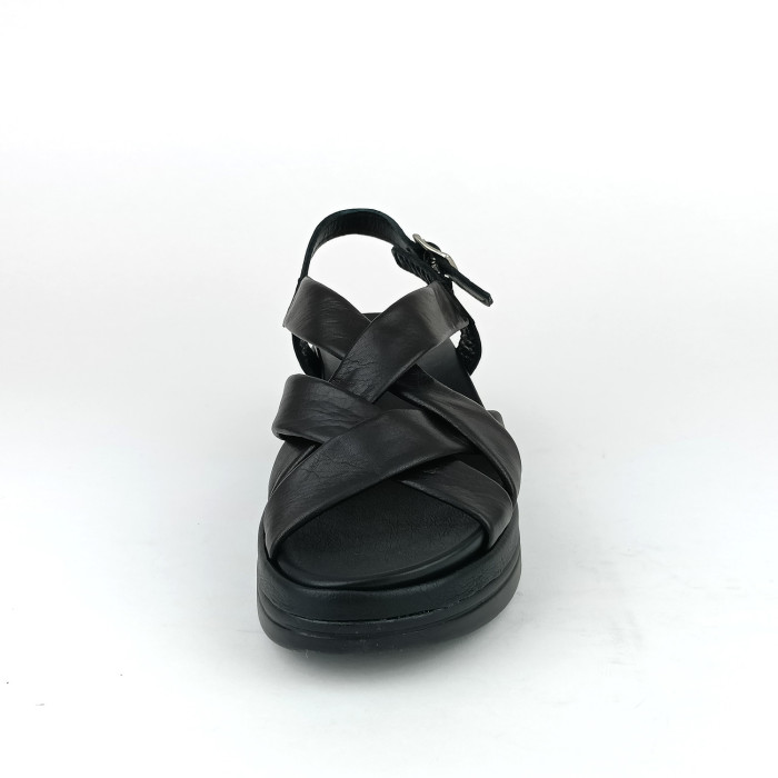 detail Dámské sandály na klínku Comfortable 710259-01 černé