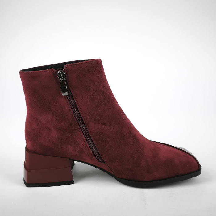 detail Dámské kotníkové boty na podpatku Ladies AZLAW2610 vínové
