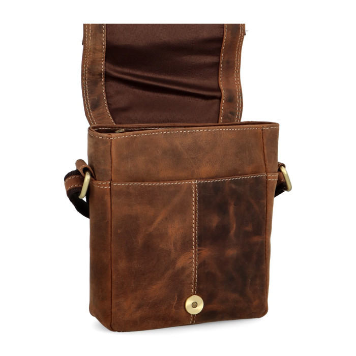 detail Pánská crossbody taška Diviley GM09 HUN BRN hnědá