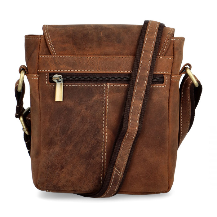 detail Pánská crossbody taška Diviley GM09 HUN BRN hnědá