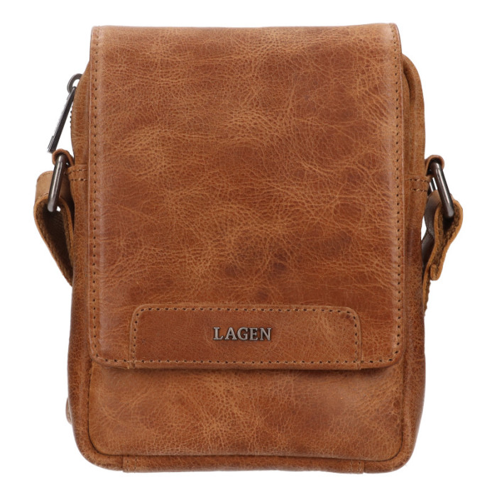 detail Pánská crossbody taška Lagen LG-5012 hnědá