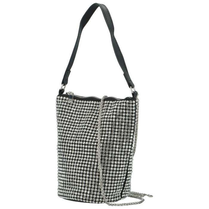 detail Stříbrná plesová kabelka Moon MZ4556