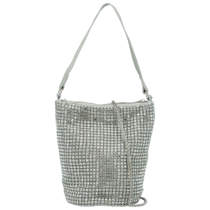 detail Stříbrná plesová kabelka Moon MZ4556