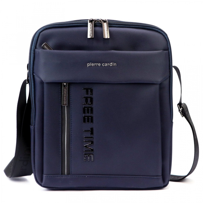 detail Pánská crossbody taška Pierre Cardin 8024 modrá