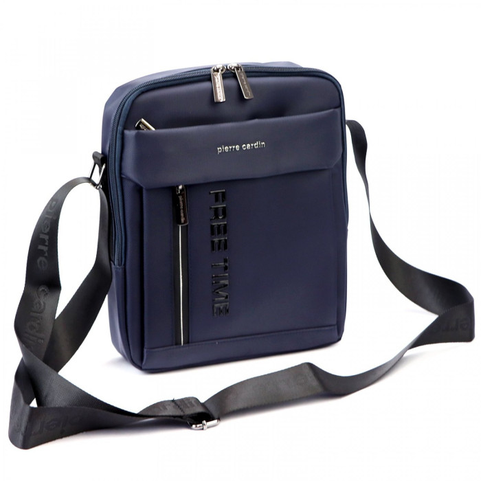 detail Pánská crossbody taška Pierre Cardin 8024 modrá