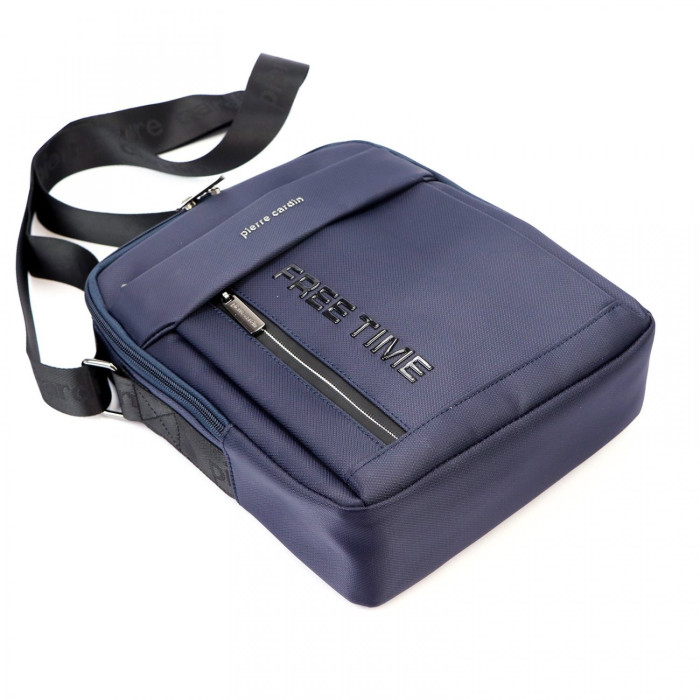 detail Pánská crossbody taška Pierre Cardin 8024 modrá