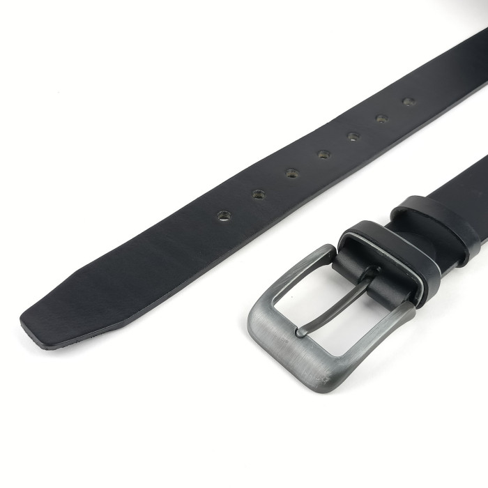 detail Pánský opasek Jeans - kovový průvlek Pennybelts černý - šířka 38 mm