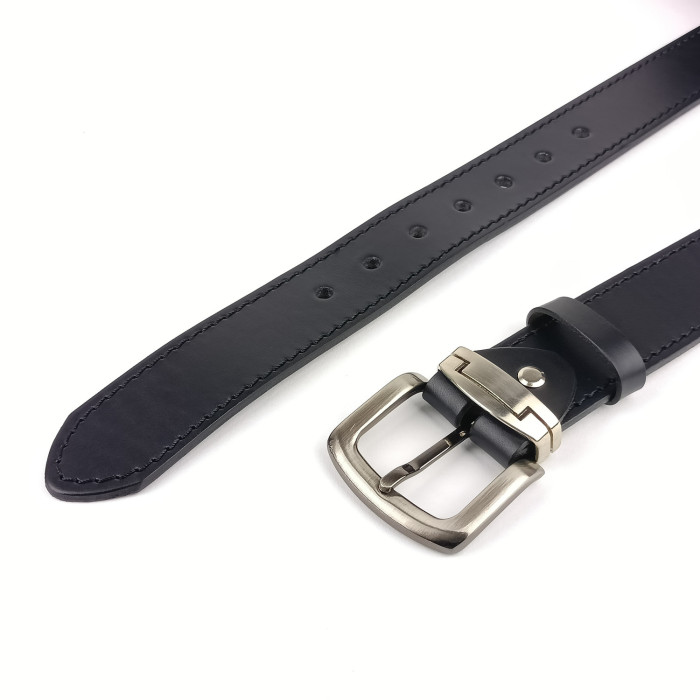 detail Pánský opasek Jeans - kovový průvlek Pennybelts černý - šířka 38 mm