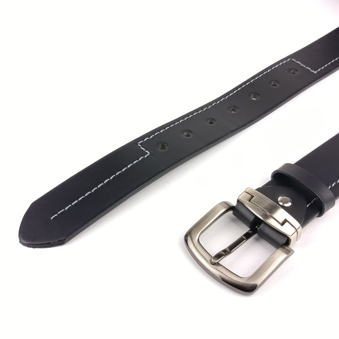 detail Pánský opasek Jeans - kovový průvlek Pennybelts černý - šířka 38 mm