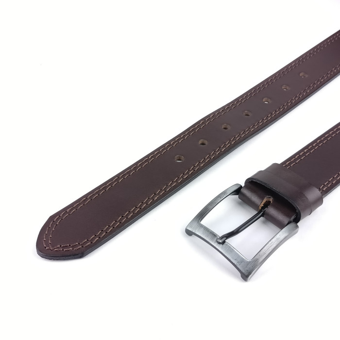 detail Pánský opasek Jeans IT. Pennybelts hnědý - šířka 38 mm