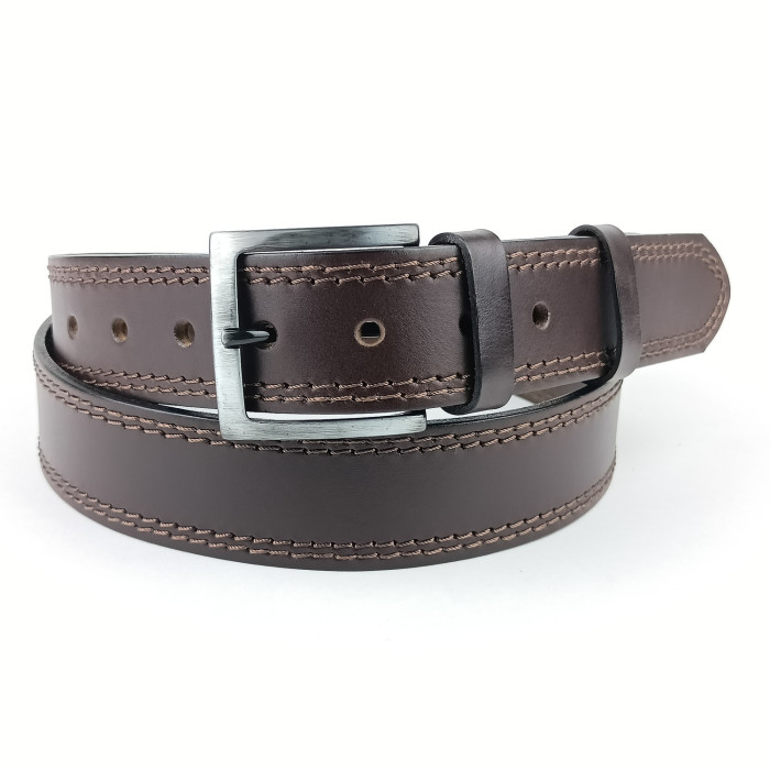 detail Pánský opasek Jeans IT. Pennybelts hnědý - šířka 38 mm
