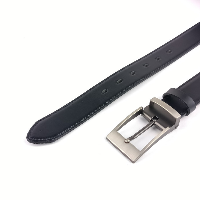 detail Pánský společenský opasek Pennybelts černý - šířka 35 mm