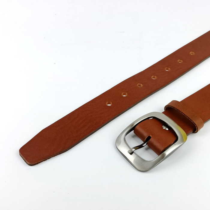 detail Dámský opasek Jeans Pennybelts hnědý - šířka 38 mm