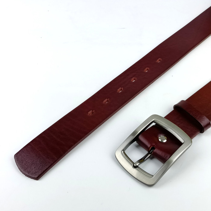 detail Dámský opasek Jeans Pennybelts vínový - šířka 38 mm