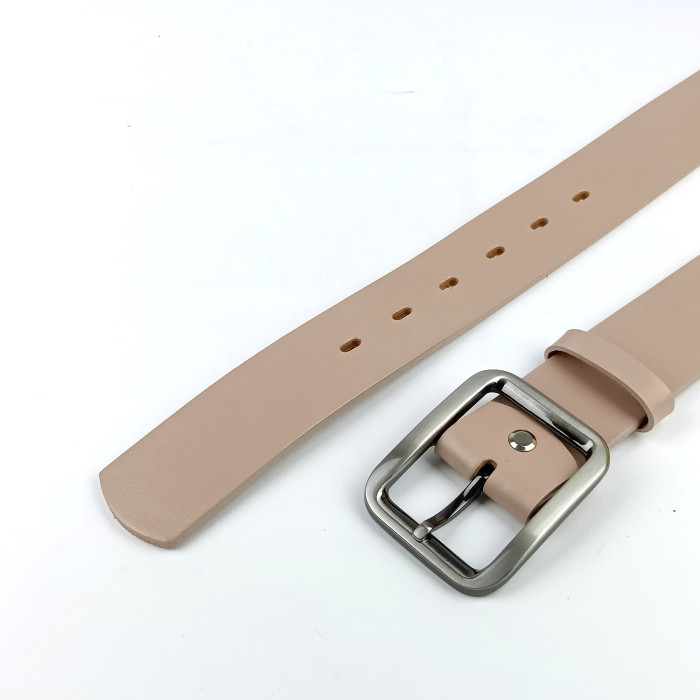 detail Dámský opasek Jeans Pennybelts béžový - šířka 38 mm