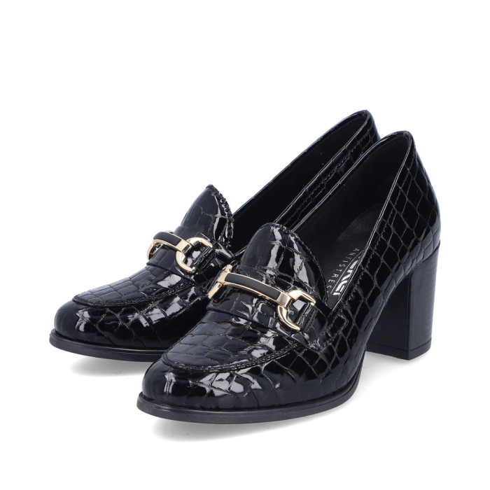 detail Dámské mokasíny Rieker 50101-00 černé