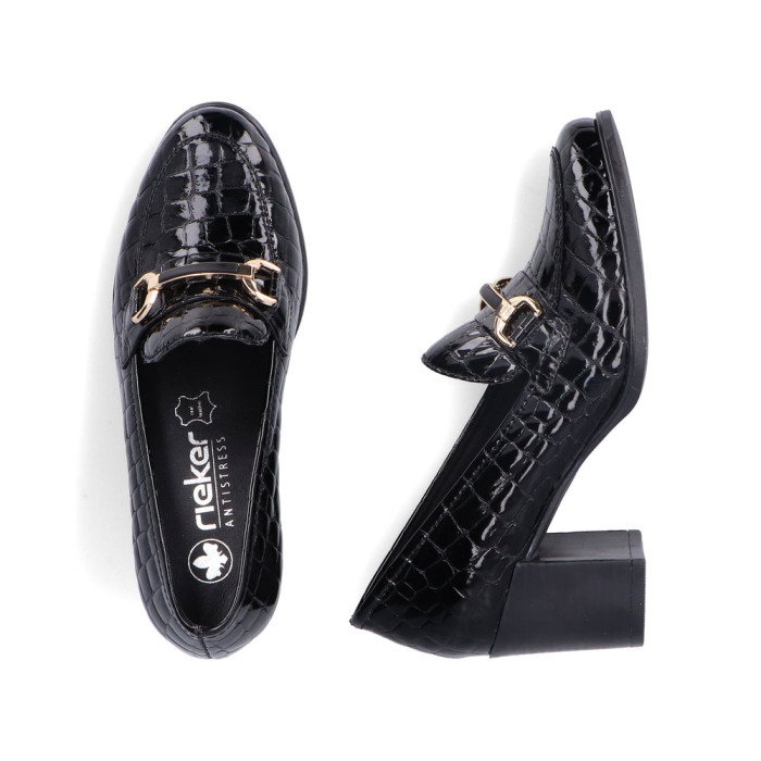 detail Dámské mokasíny Rieker 50101-00 černé