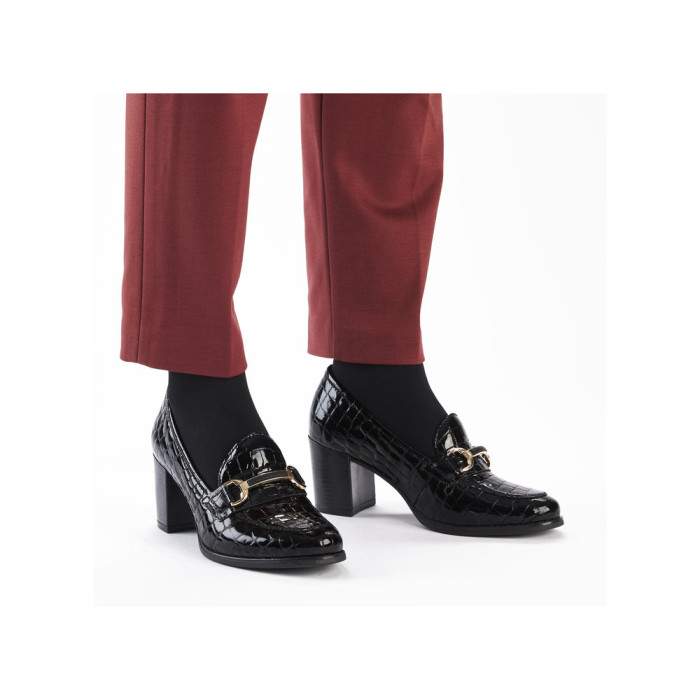 detail Dámské mokasíny Rieker 50101-00 černé