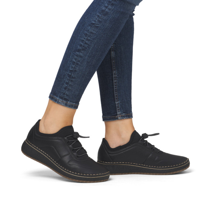 detail Dámské tenisky na klínku Rieker 50960-00 černé