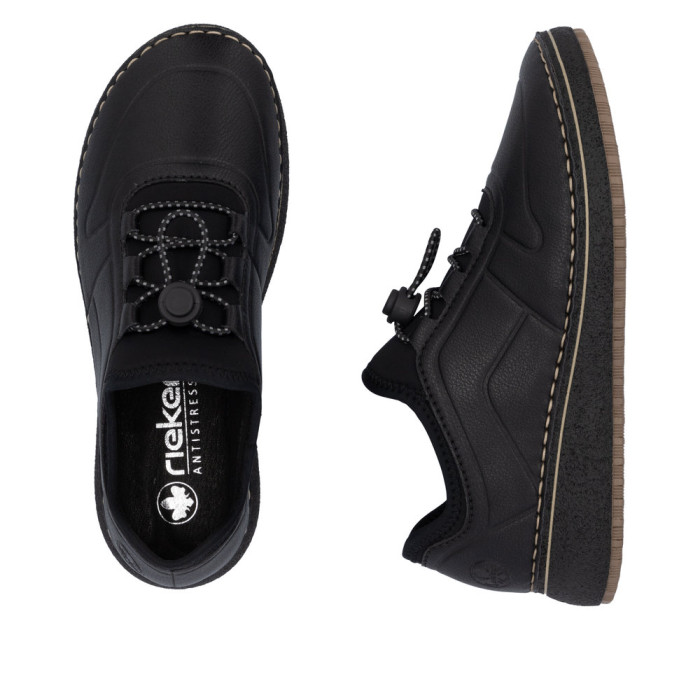 detail Dámské tenisky na klínku Rieker 50960-00 černé