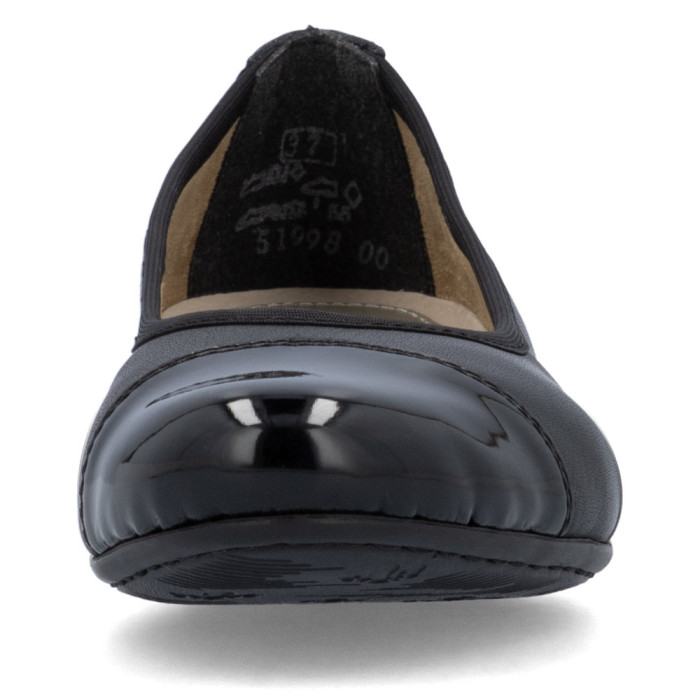 detail Dámské baleríny na podpatku Rieker 51998-00 černé